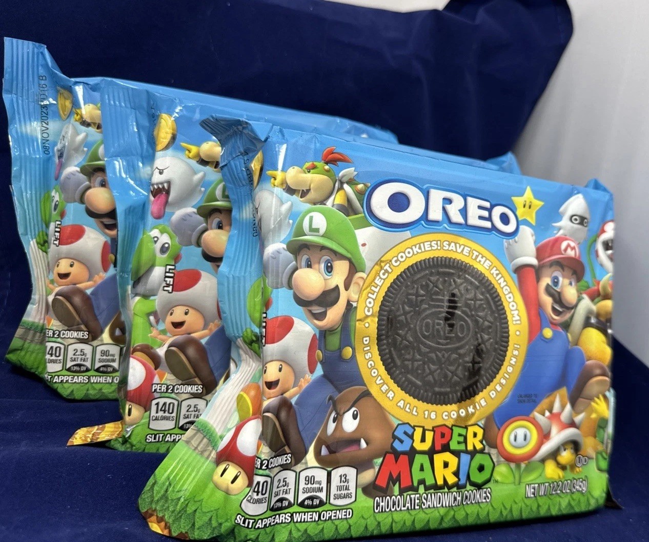 Lot Of 3 Packs MARIO Bros Oreo Limited Edition Cookies- Sealed/Exp Nov2023