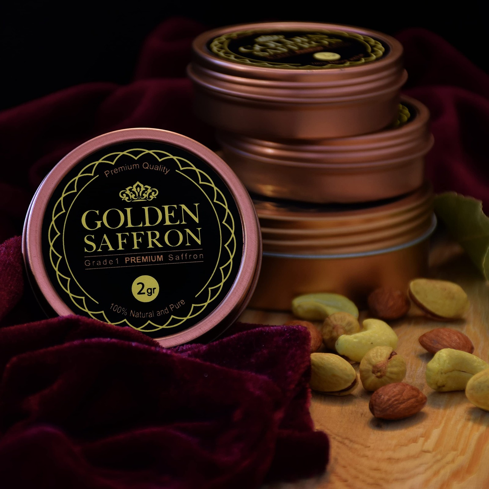 , Finest Pure Premium All Red Saffron Threads, Grade A+ Super Negin, Non-GMO …