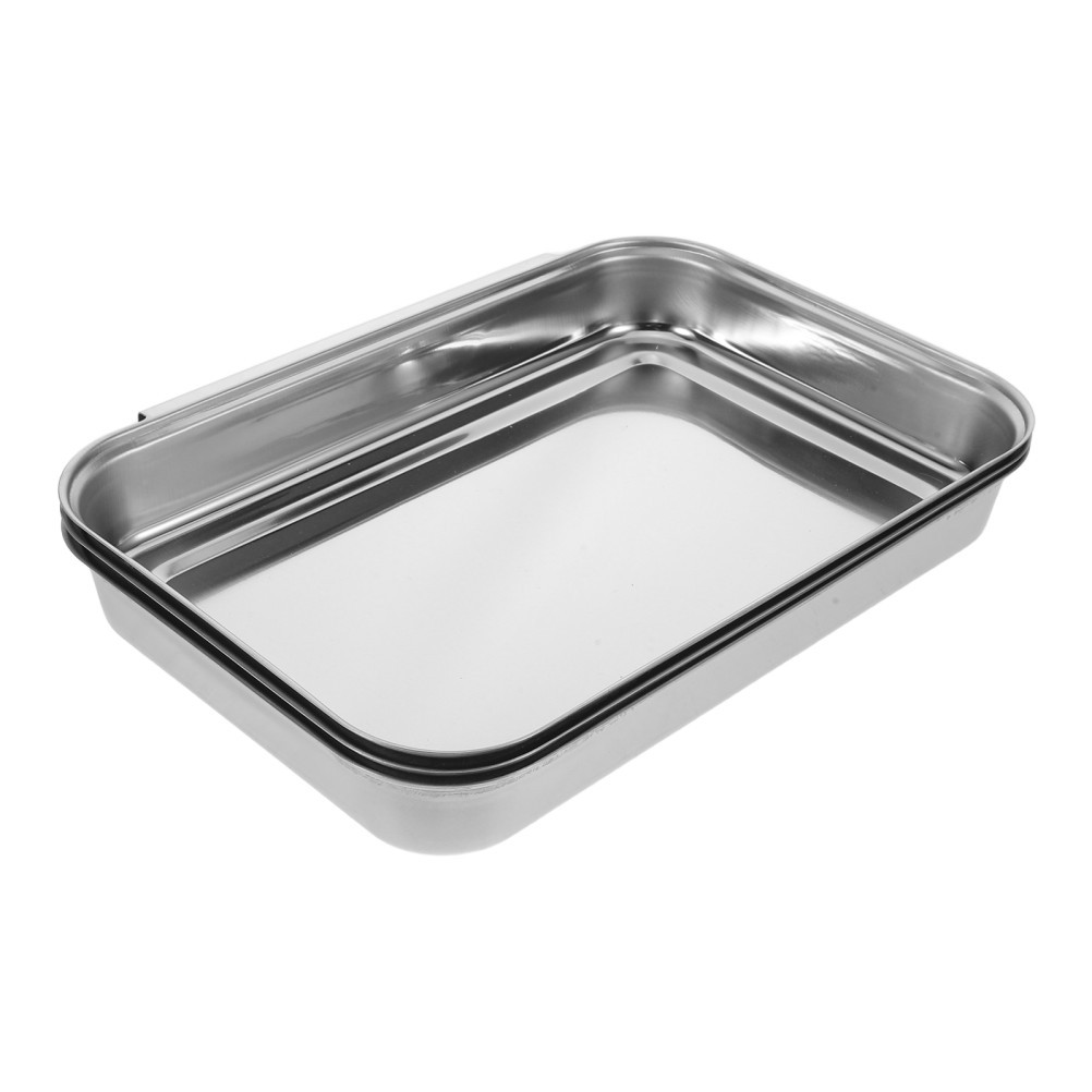 Breadcrumb Tray Set Chicken Breading Trays Food Coating Stainless Steel