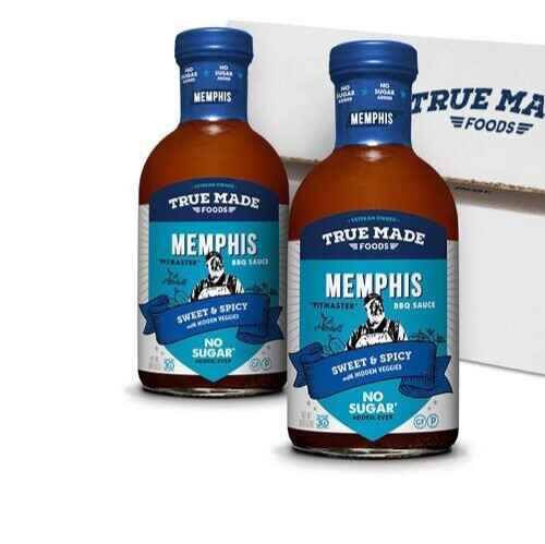 4 Pack True Made Foods Barbeque Sauce Memphis BBQ No Sugar 18 oz July 2026