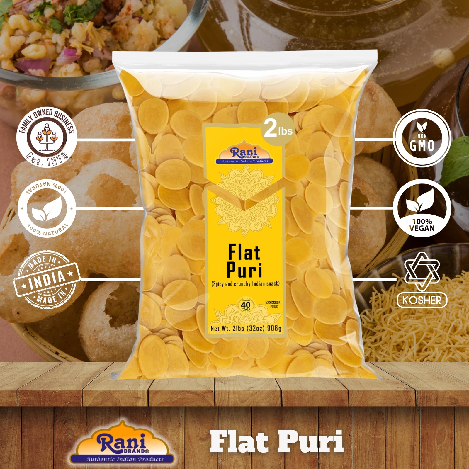 Rani Pani Puri Coins 32oz (2lbs) 907g, Bulk Pack 330-335 Coins