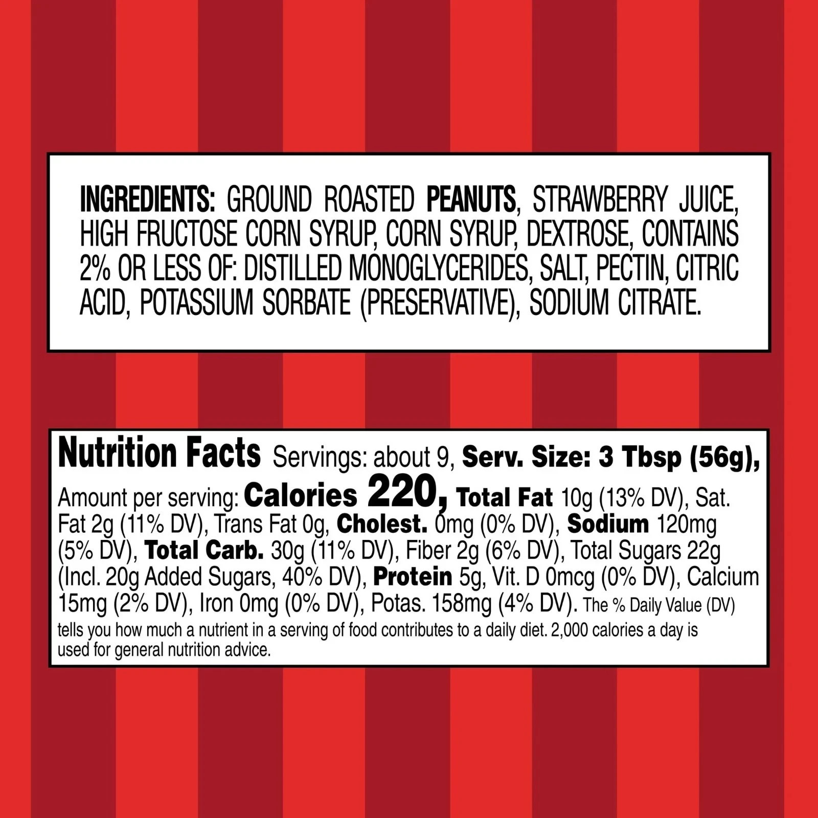 3 pack, Smucker’s Goober Peanut Butter and Strawberry Jelly Stripes, 18 oz.