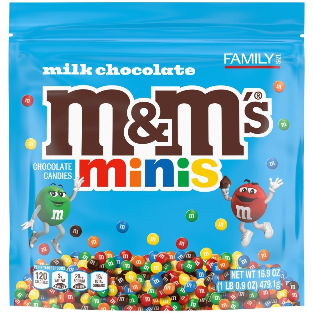 MINIS Milk Chocolate Candy Assortment, Family Size, 16.9 oz Resealable Bulk C…