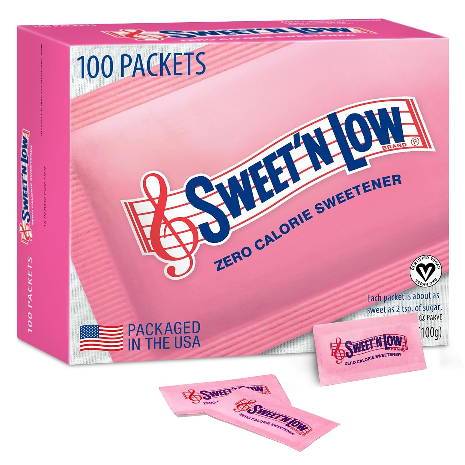Sweet’N Low, Zero Calorie Sweetener Packets, 100 Ct | Kosher & Gluten Free, Low