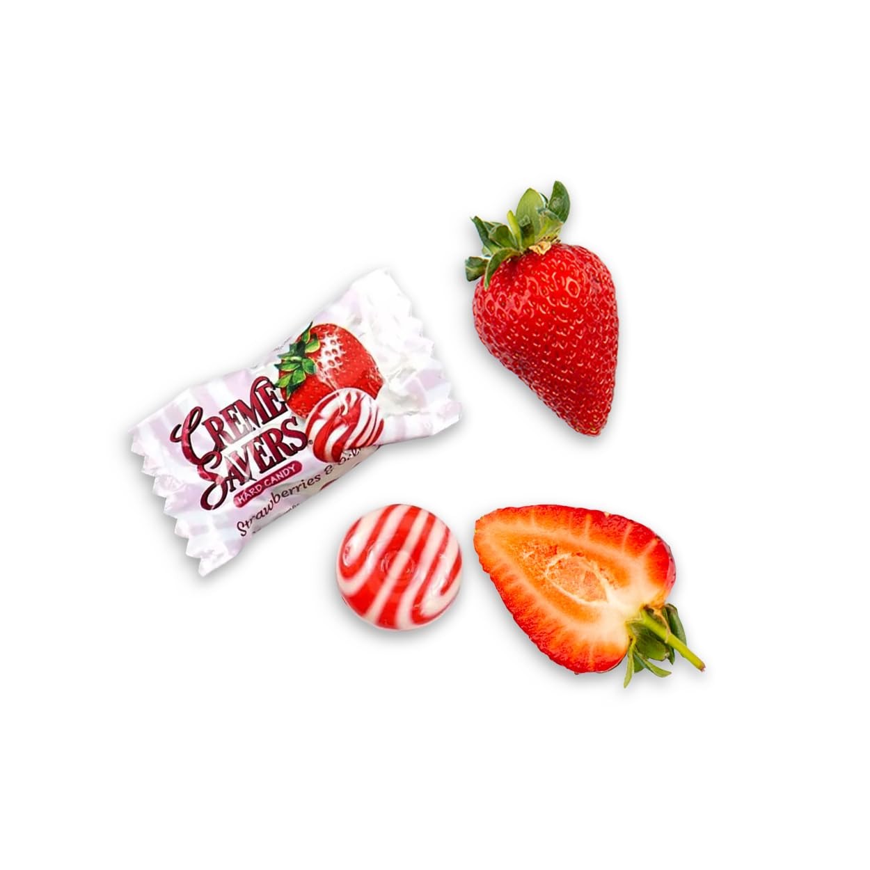 Dr. Variety Savers Hard Candy Bulk 1 Lb Wrapped Pink Candy Classic Strawberries