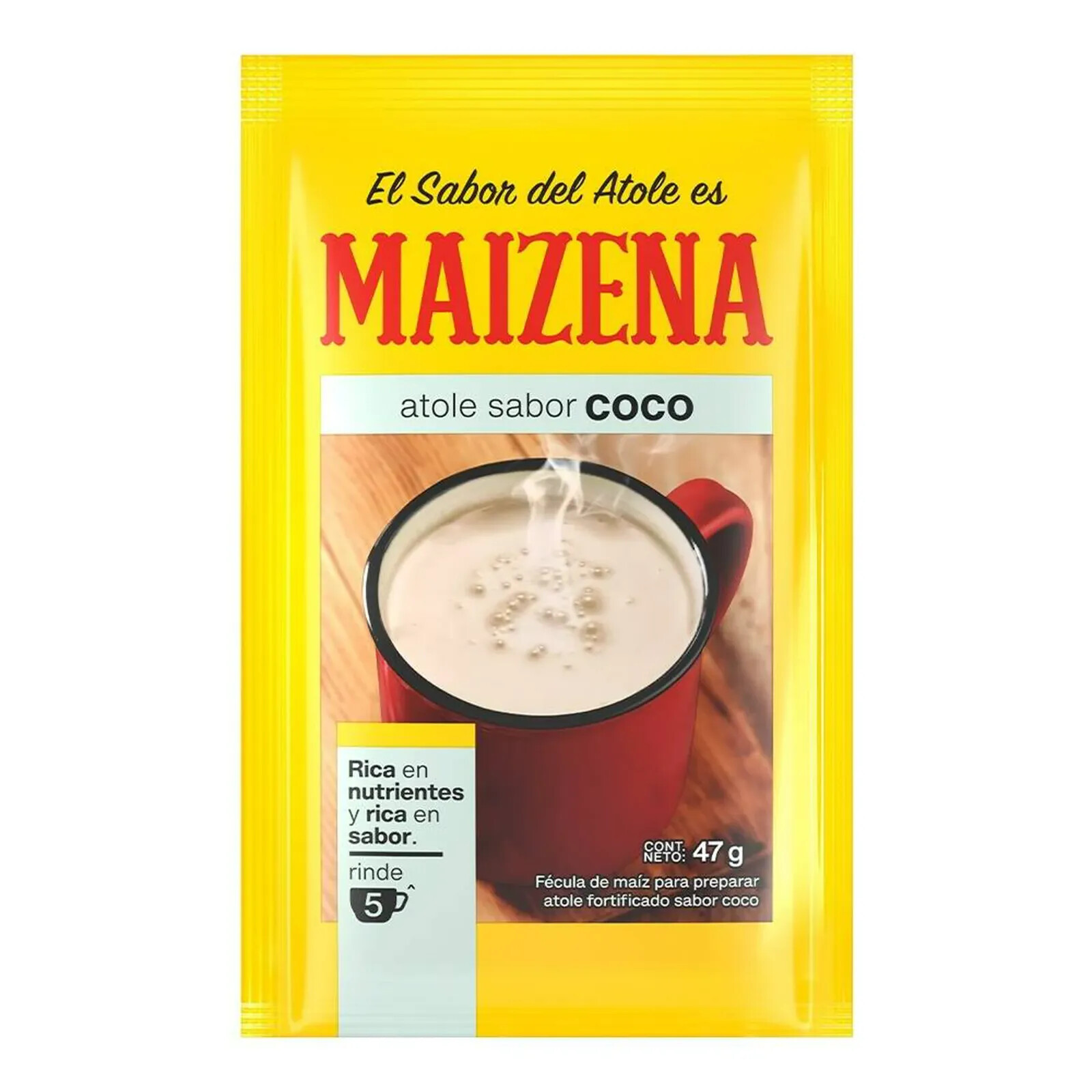 6x 47g Paqueté MAIZENA ATOLE Available in Chocolate, vanilla,fresas, coco