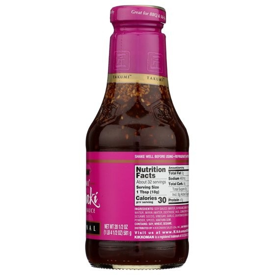 Kikkoman Takumi Teriyaki Sauce Original, 20.5 oz Glass Bottle