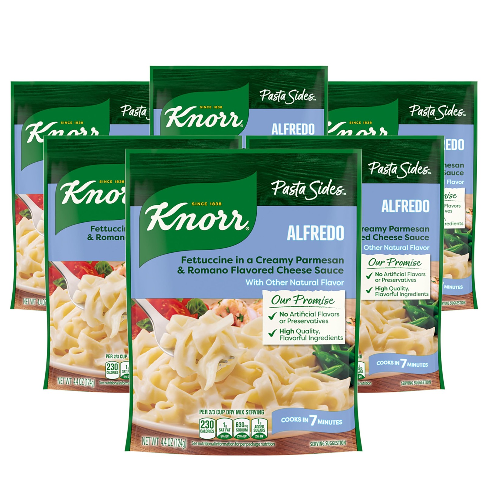 Knorr Pasta Side Dish 6pk Quick Pasta Side Dishes Alfredo Fettuccine 4.4oz