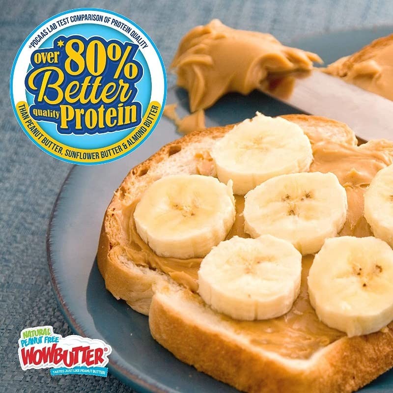 WOWBUTTER Natural Peanut Free Creamy 1.1lb Jars, 1 Count, Pack of 2