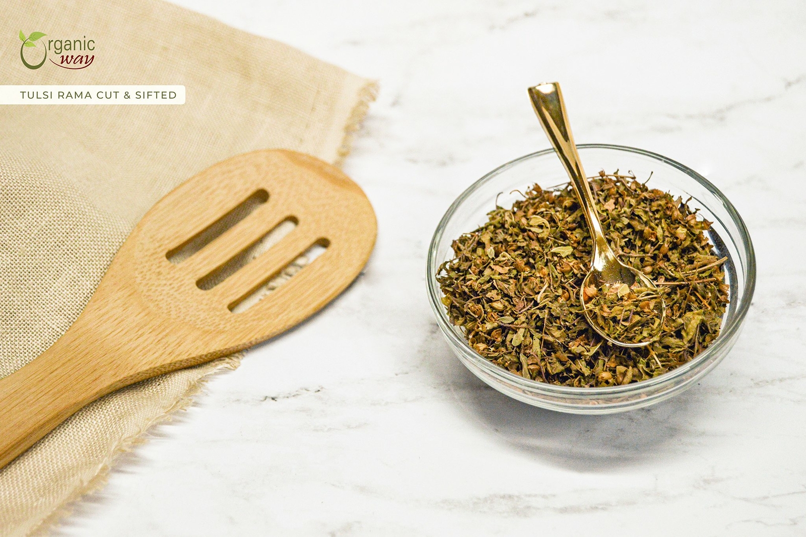 Organic Way Tulsi Rama (Holy Basil) Cut & Sifted – Kosher & USDA Certified