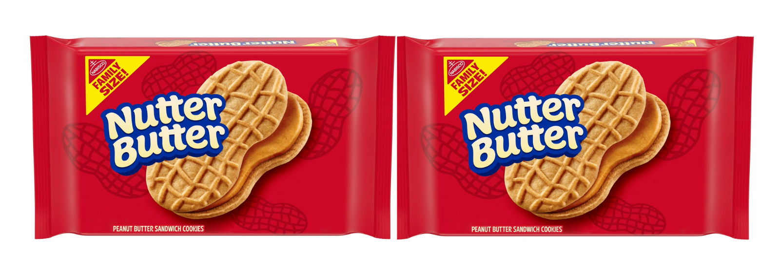 (2 pack) NUTTER BUTTER Peanut Butter Sandwich Cookies, Family Size, 16 oz
