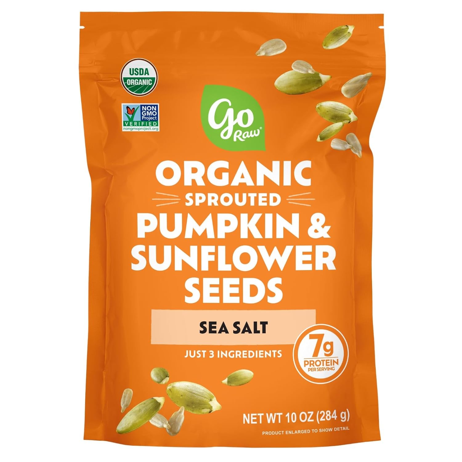 Organic Sprouted Raw Pumpkin & Sunflower Seeds 10oz Sea Salted Keto Kosh