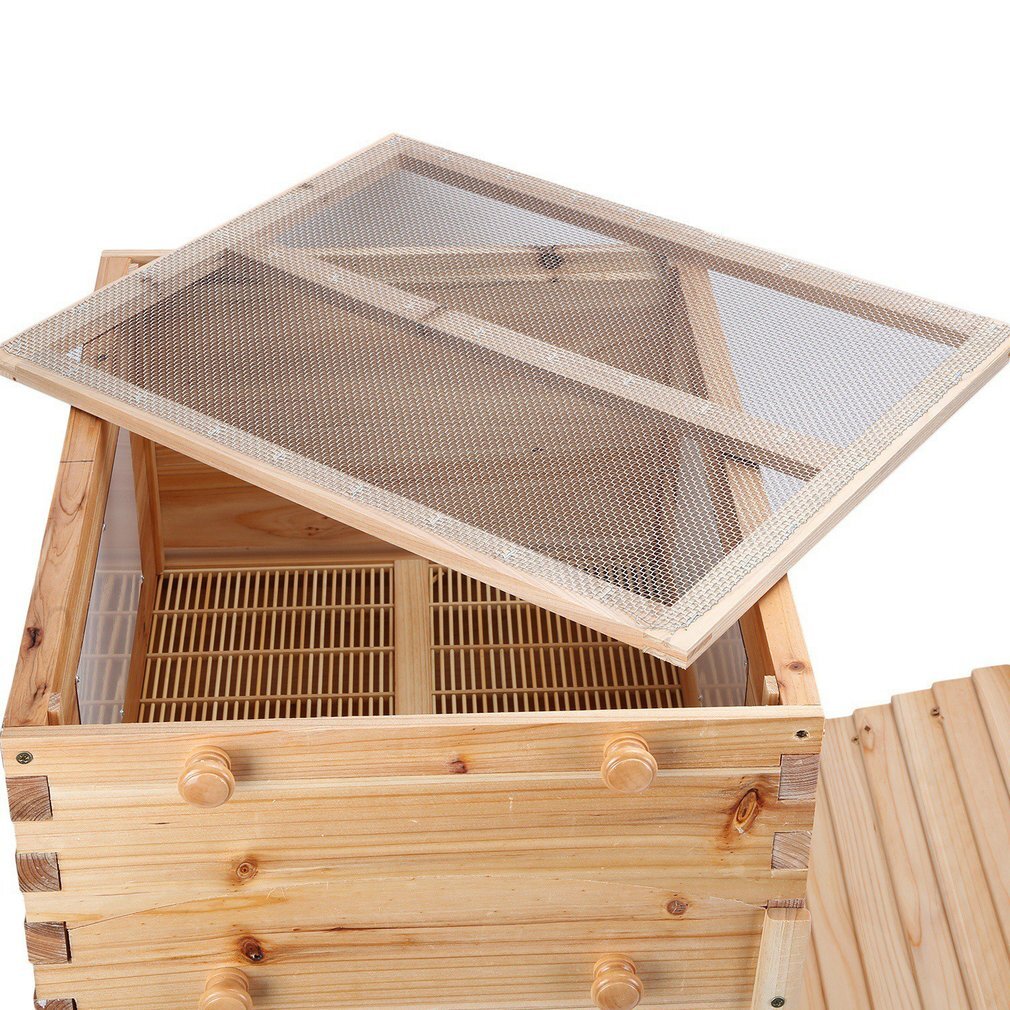 Wooden Auto Seep Bee Hives Boxes Langstroth Bee Hive+BPA free Beekeeping Frames
