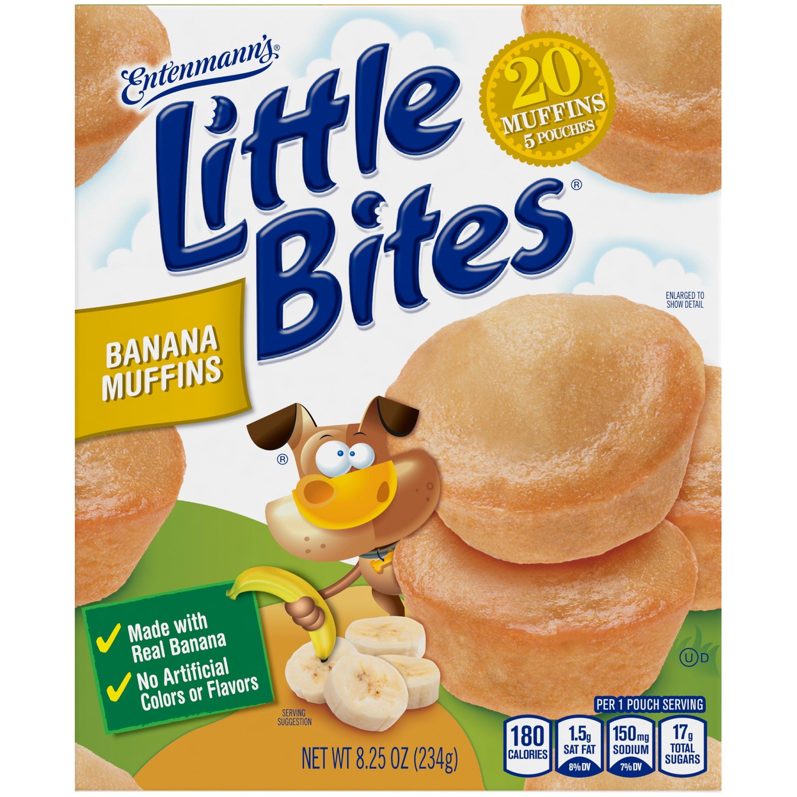 Pack of 2 Little Bites Banana Mini Muffins, 5 Ct (Package May Vary)