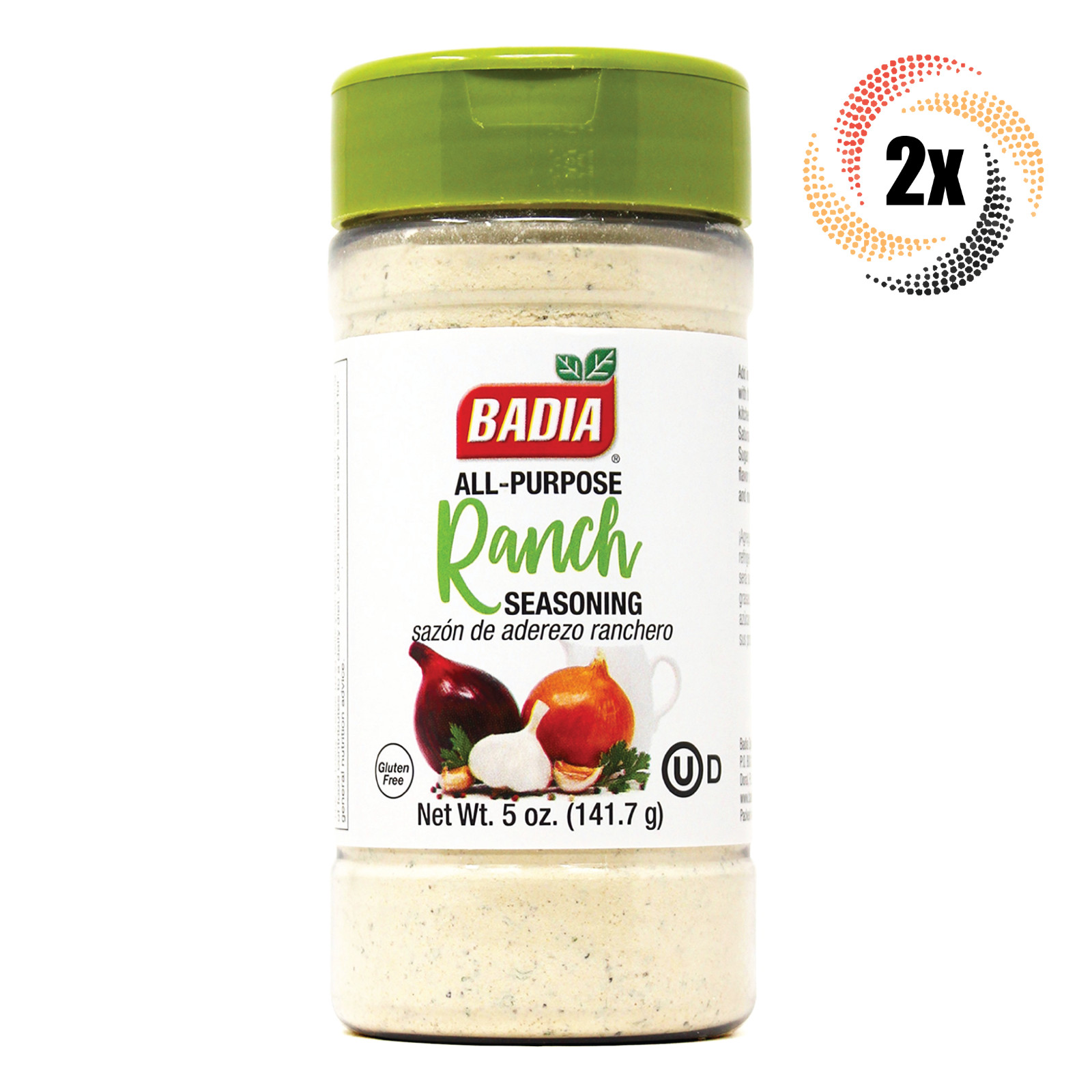 2x Shakers Badia All Purpose Ranch Seasoning Fat & Gluten Free 5oz Fast Shipping