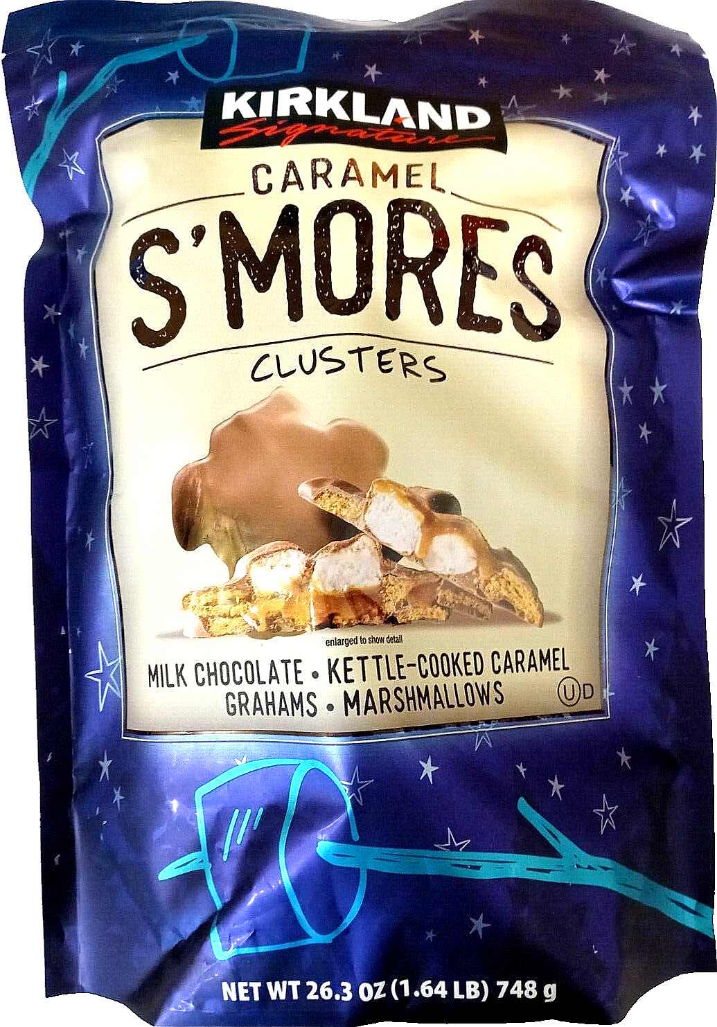 Kirkland Signature Caramel S’mores Clusters Kettle Cooked 26.3 oz EXP 04/2025