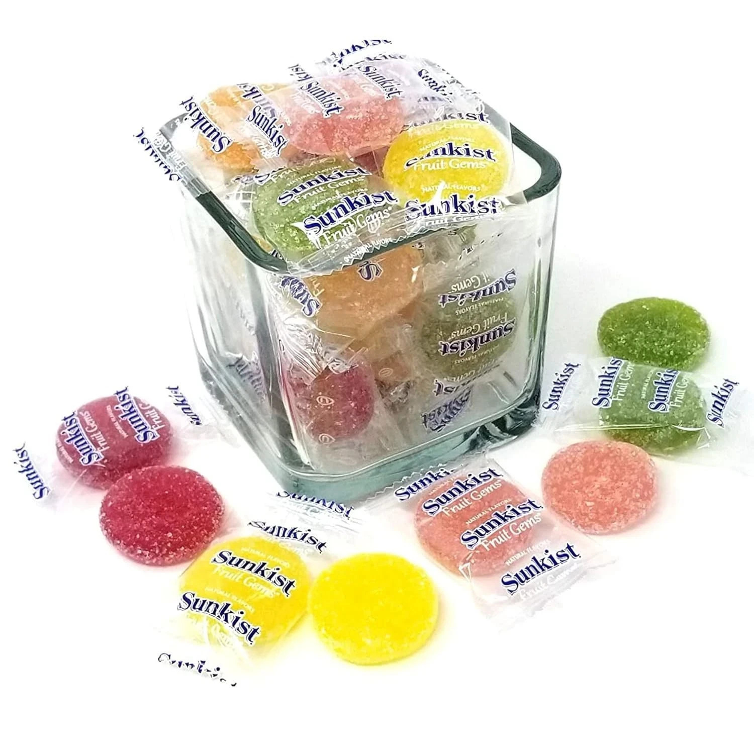 Sunkist Fruit Gems, Soft Jelly Gummy, Bulk Individually Wrapped Candy (4 Pounds)