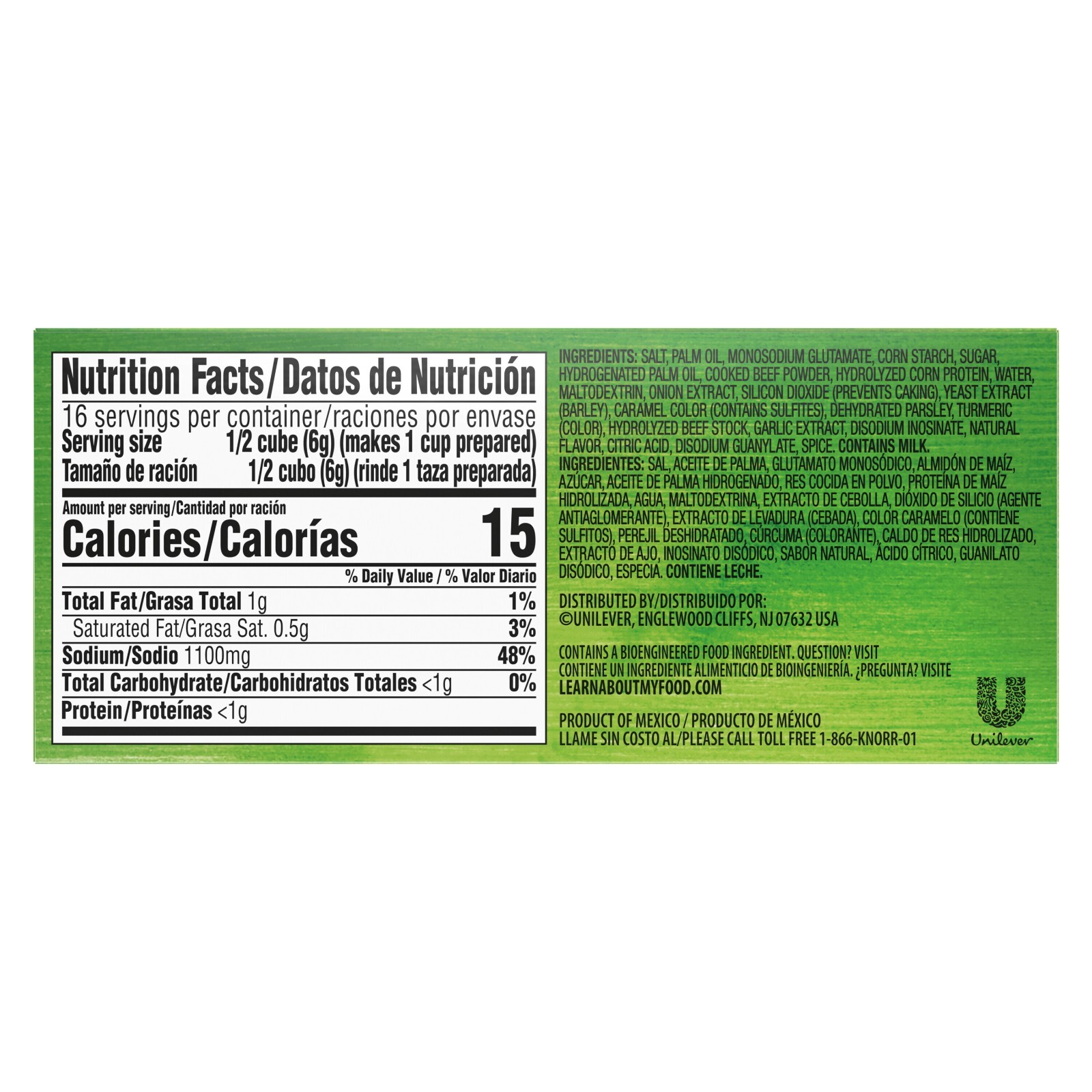 Lot of 6 – Knorr Cube Bouillon Beef 3.1 oz, 8 ct – 48 CUBES / 18.6 oz TOTAL
