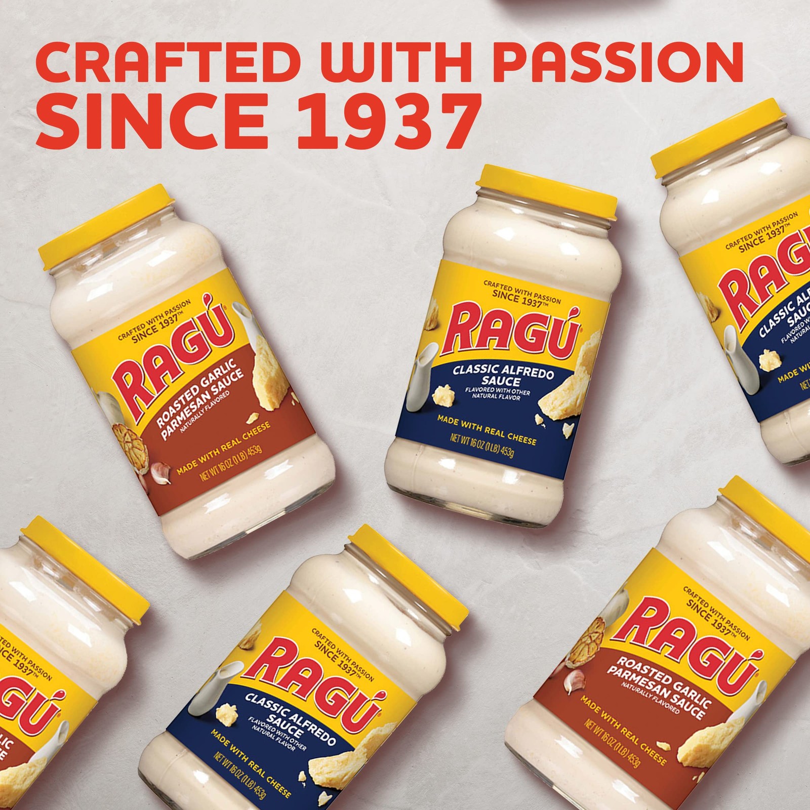 Classic Alfredo Pasta Sauce, Made with Real Cheese, 21.5 oz (Pack of 6)