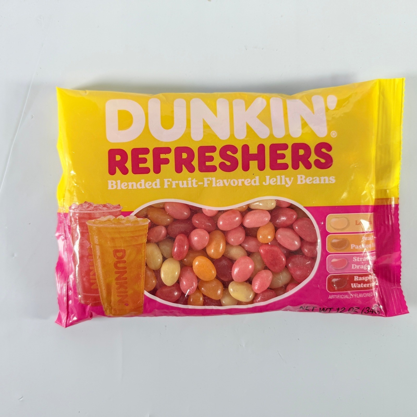 Dunkin Refreshers Blended Fruit Flavored Jelly Beans 12 oz Candy Bag
