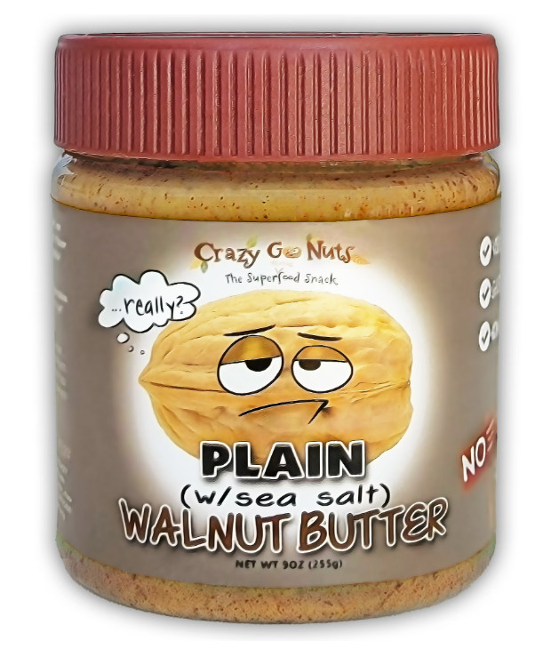 Crazy Go Nuts CGN Plain Walnut Butter with Sea Salt