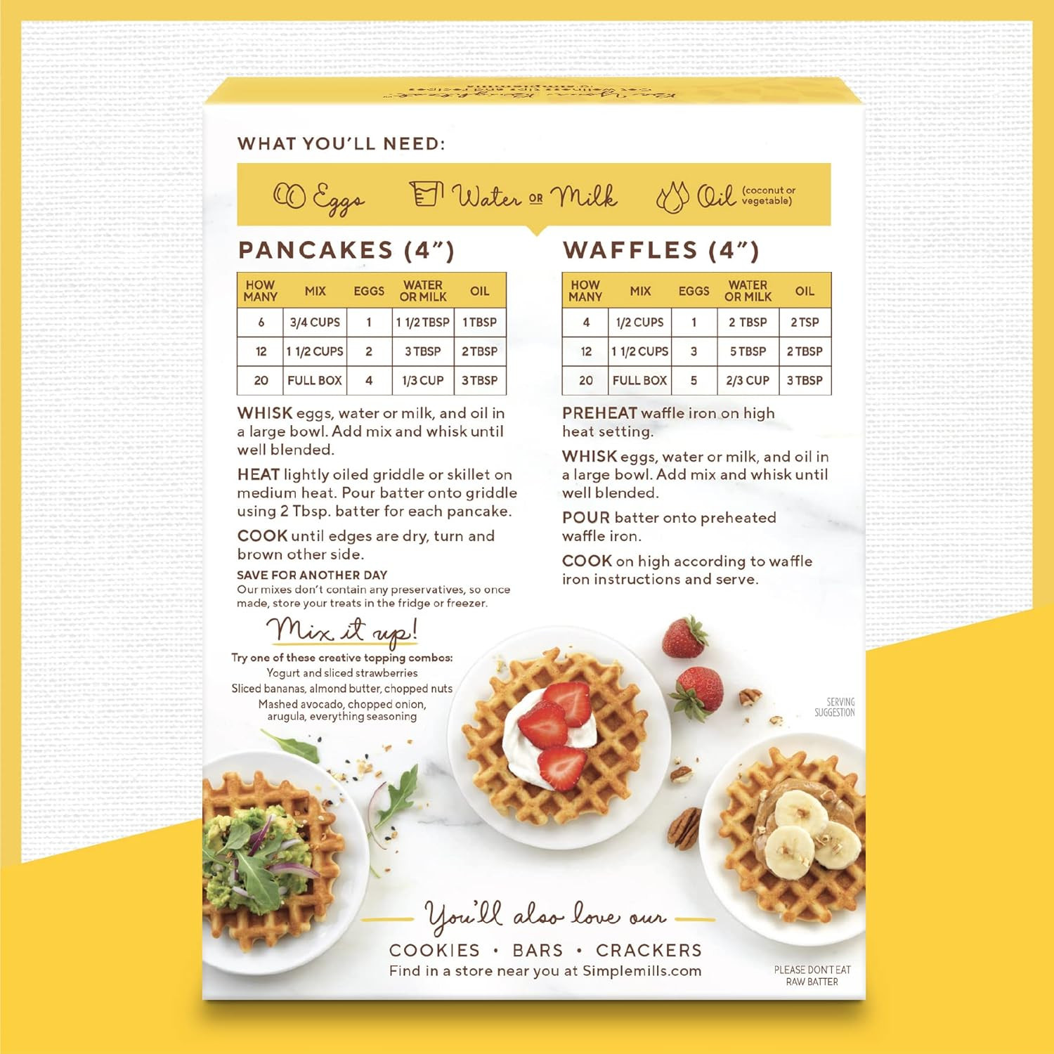 Simple Mills Almond Flour Pancake Mix & Waffle Mix, Gluten Free, Made with Whol