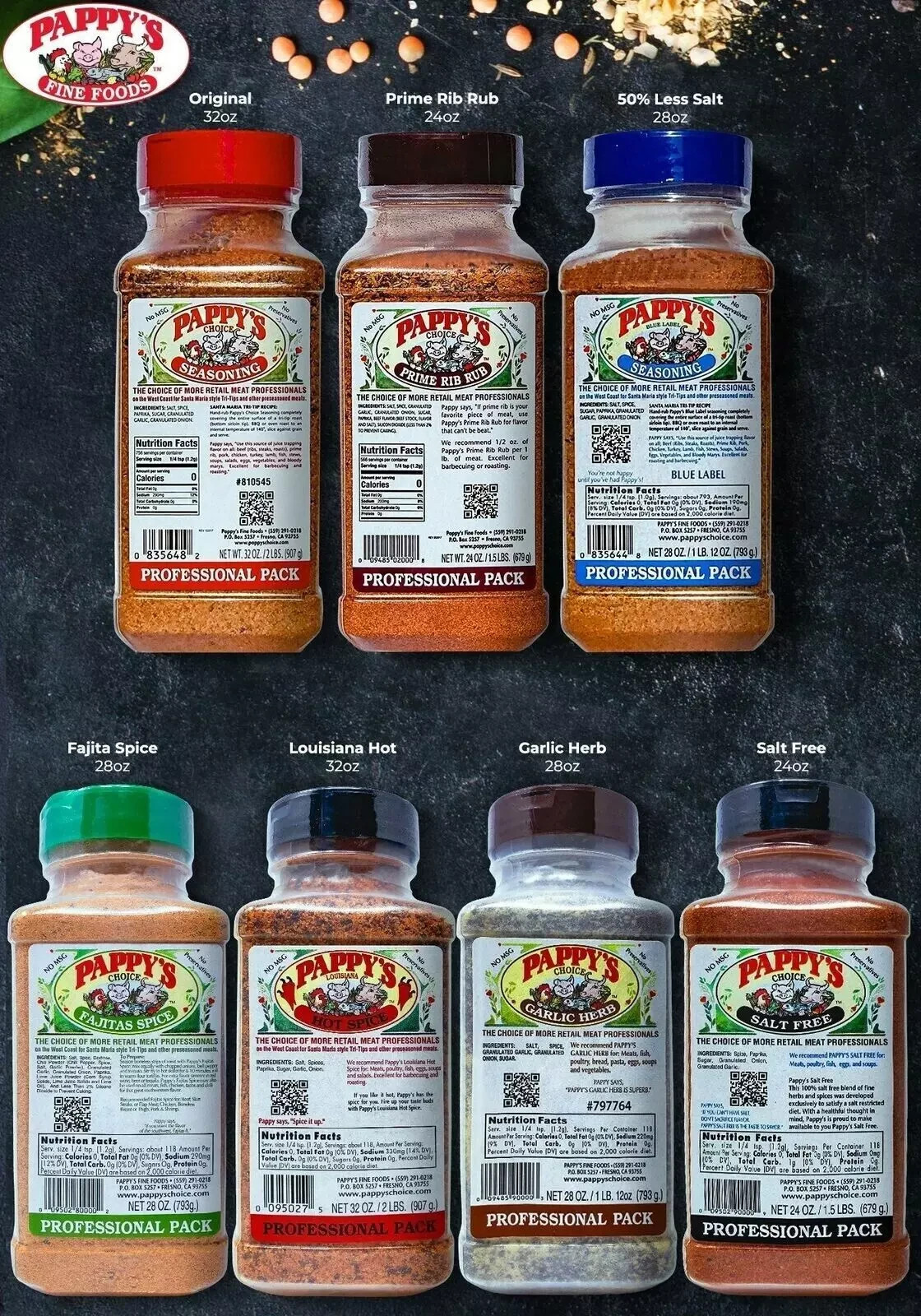 Pappy’s Choice BBQ Seasoning – Original – 32oz / 2lb Size #810545. Free Shipping