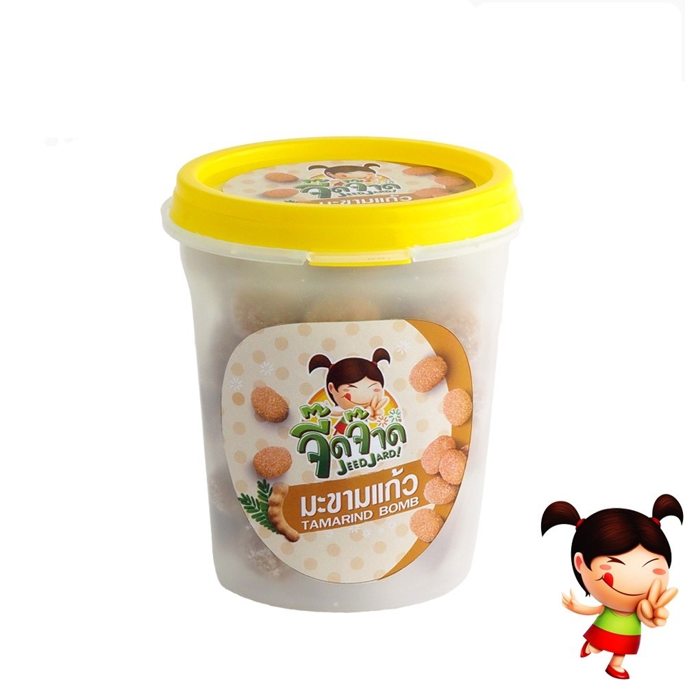 JeedJard Tamarind Bomb Candy 180g x4 Thai Sweet Sour Tamarind Snack 720g