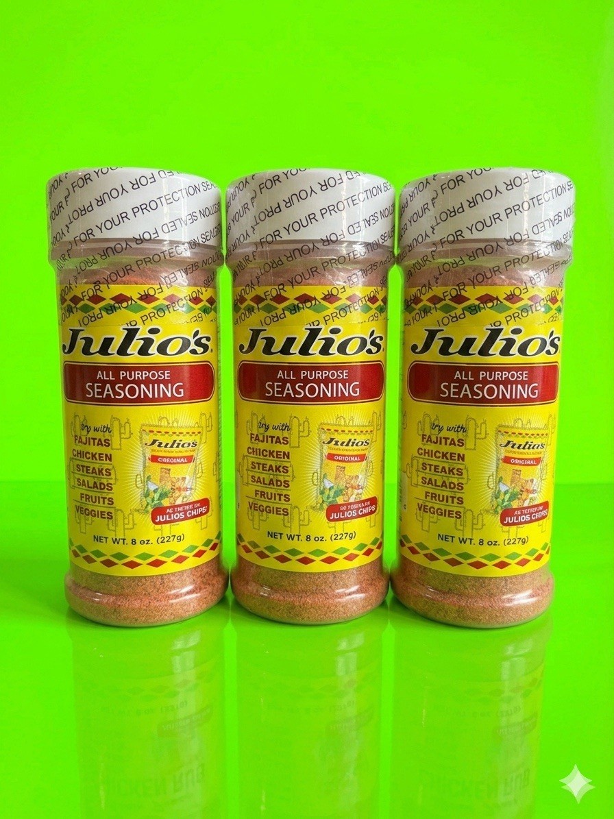 Julio’s All Purpose Seasoning 8 Oz. ( 3 Pack )