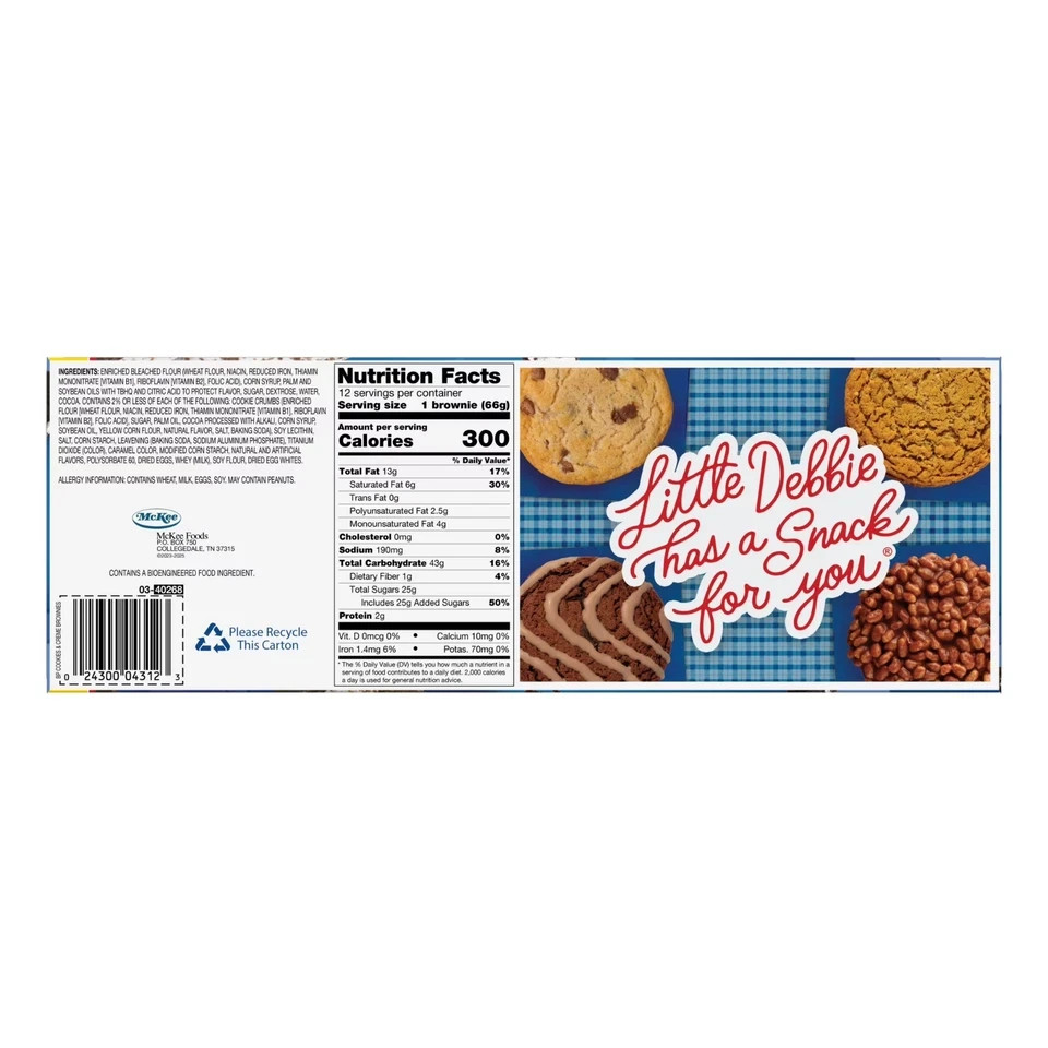 Snack Cakes, Little Debbie Big Pack Cookies & Creme Brownies-free shipping