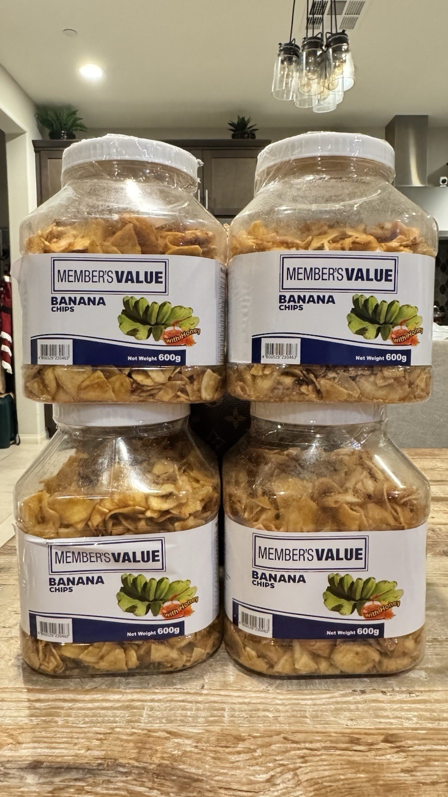 MEMBER’S VALUE Banana Chips with Honey Dried Fruit & Vegetable Snack Pantry 600g