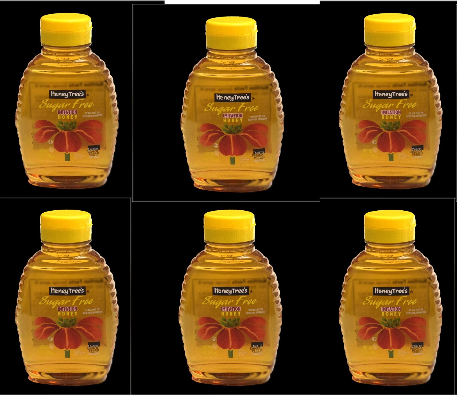 HoneyTree’s Sugar-Free Imitation Honey, 12 oz Bottles (Pack of 6) for Diabetics