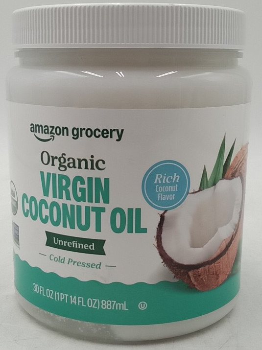 USDA Organic Virgin Coconut Oil 30 Fl Oz for Baking and Cooking