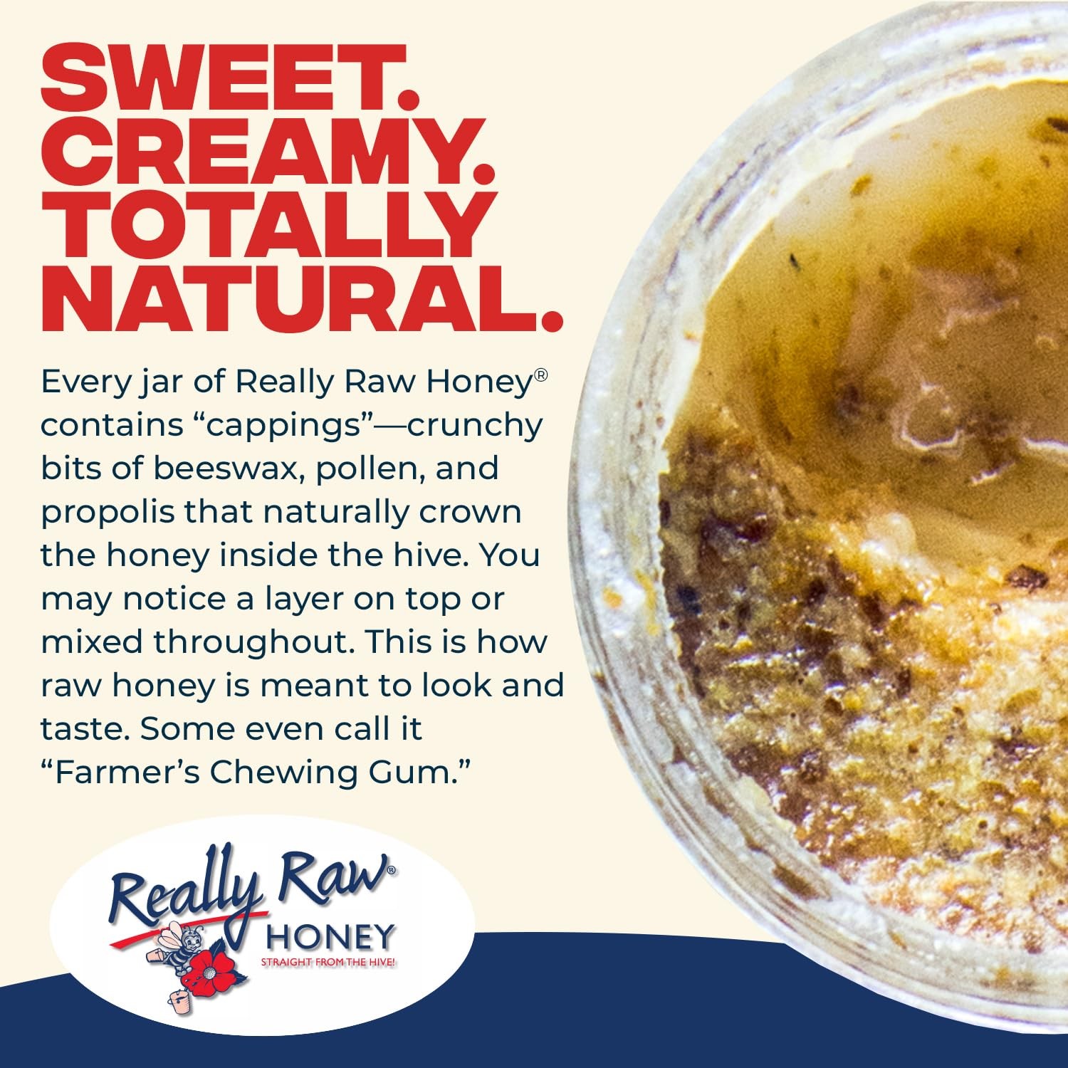 Really Raw Honey, Straight from the Hive, Never Heated or Filtered, Harvested…