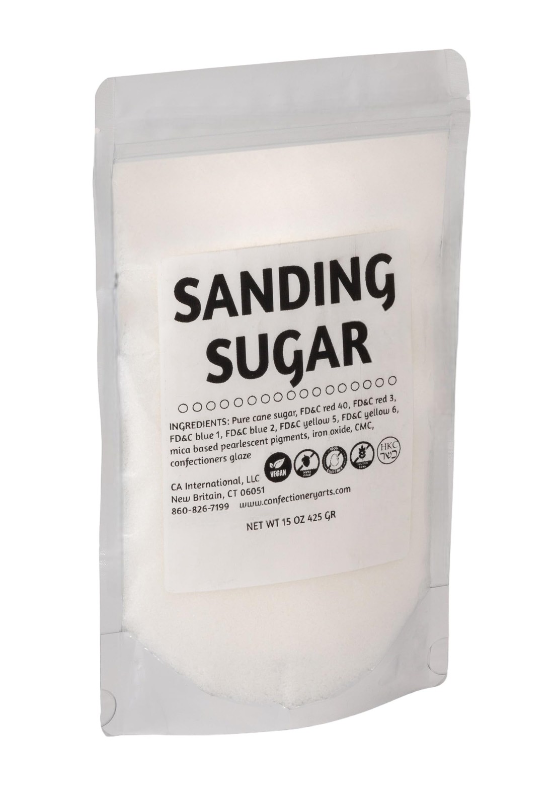 WHITE SANDING SUGAR CRYSTALS – Sparkly, Colorful, Edible, Sugar Crystals, Spr…