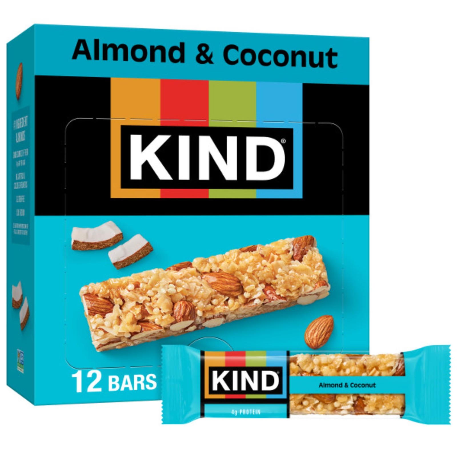 KIND Healthy Snacks Bars, Almond & Coconut, Gluten Free, 12 Count, 12 Bars