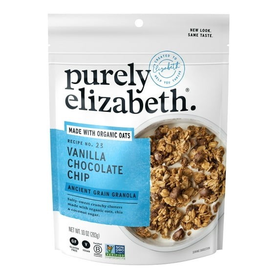 Purely Elizabeth Vanilla Chocolate Chip Granola Gluten Free 10 oz 1 or 2 Pack