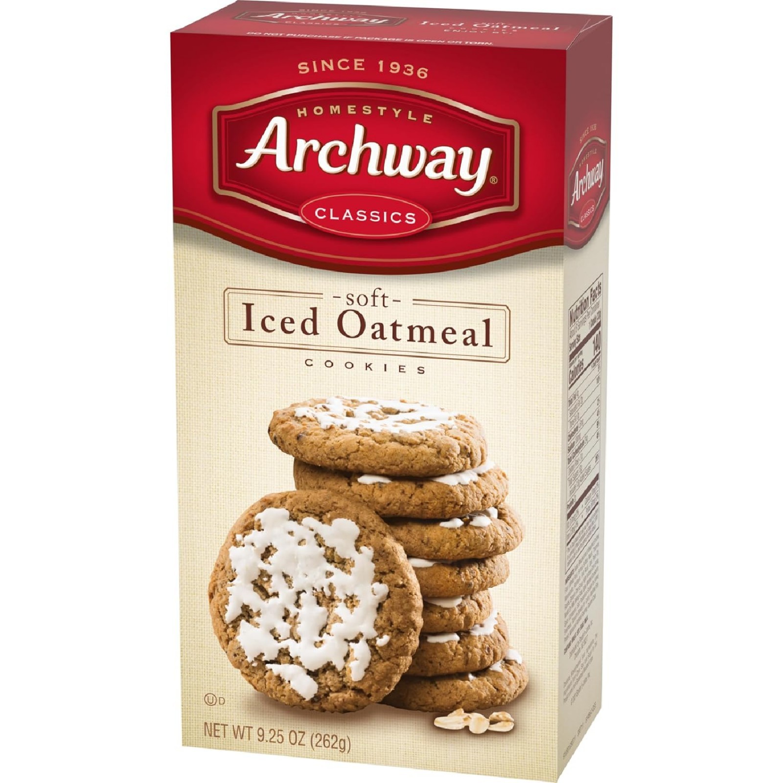 Archway Cookies, Soft Iced Oatmeal Cookies, 9.25 Oz