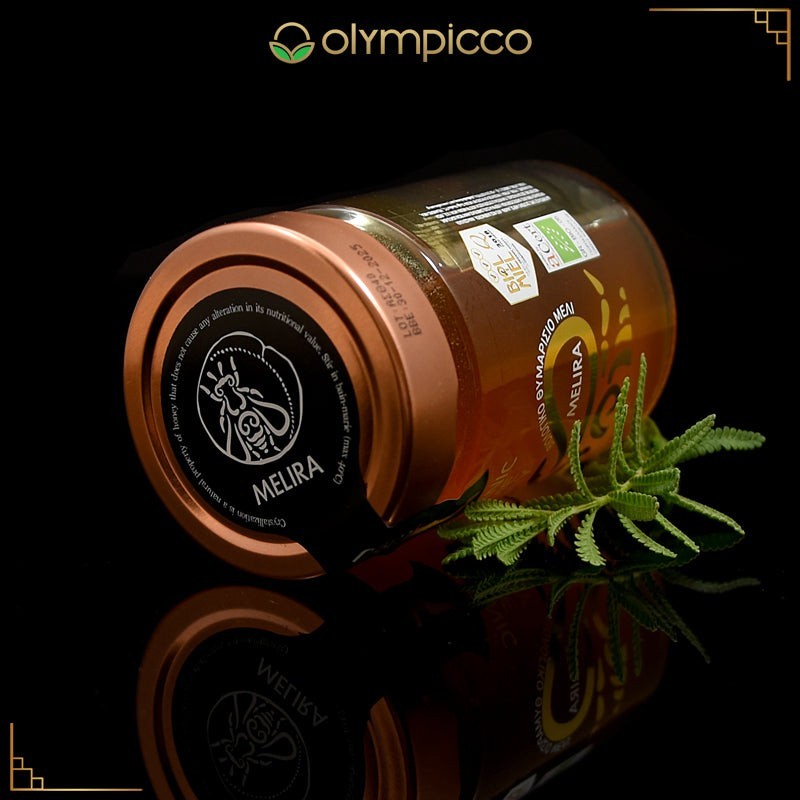 MELIRA Greek Unfiltered Raw Organic Thyme Honey – 450g/15.8 oz