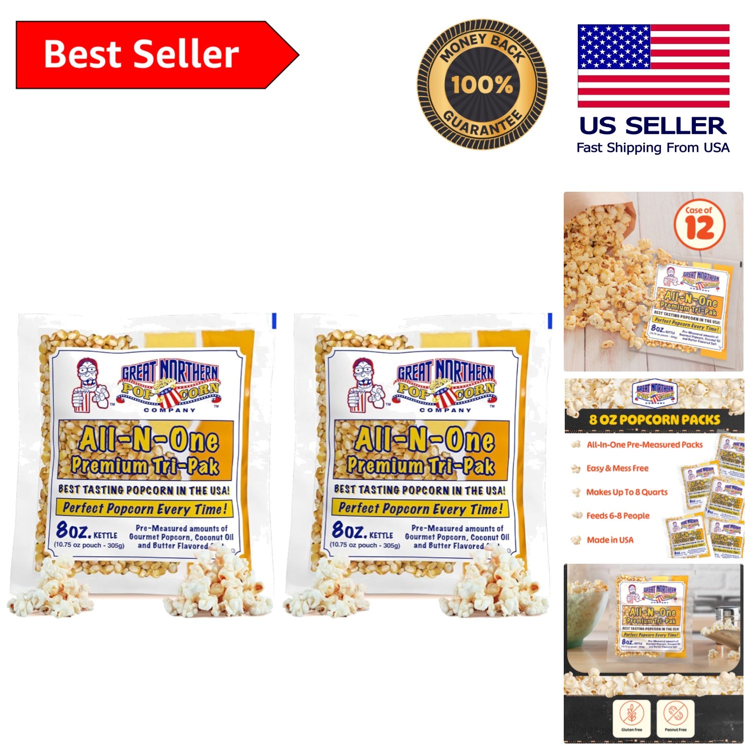 All-in-One Popcorn Treats – 8-Ounce Pack of 24 for Effortless Gourmet Snacking