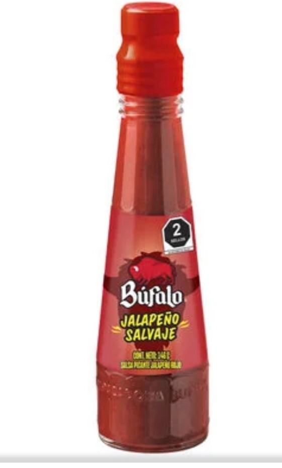 3 BUFALO SALSA JALAPENO SALVAJE 146G (5.15oz) Each Bottle