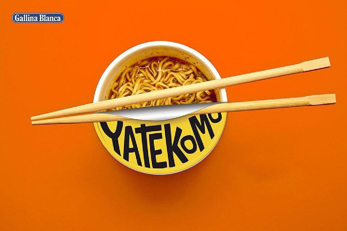 4 GALLINA BLANCA YATEKOMO Chicken Flavor Instant Noodle Buckets 60g 2.1oz