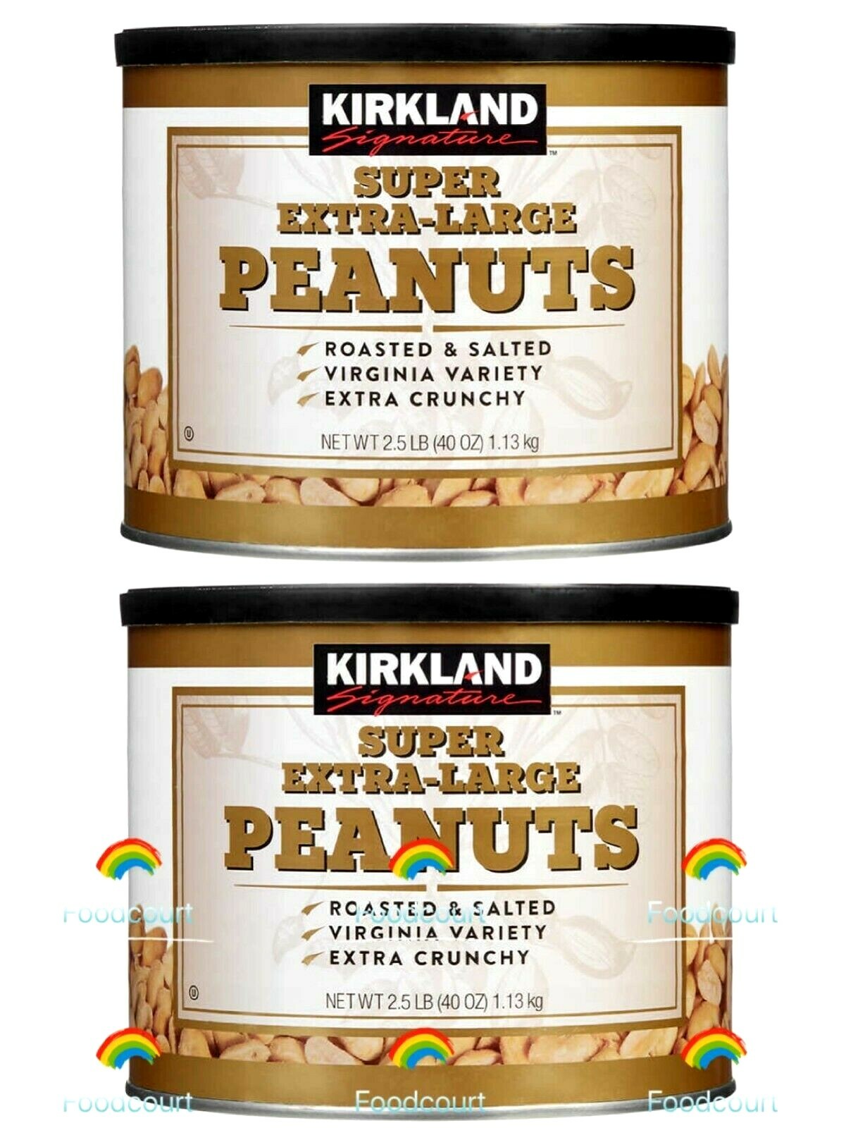 2 Packs Kirkland Signature Super Extra-Large Peanuts 2.5 lbs Each, Total 5 lbs