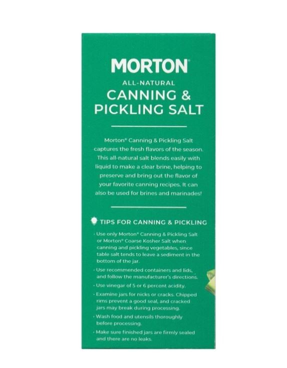 Morton Canning & Pickling Salt, for Preserving and Pickling, 4 LB Box (4 pack)