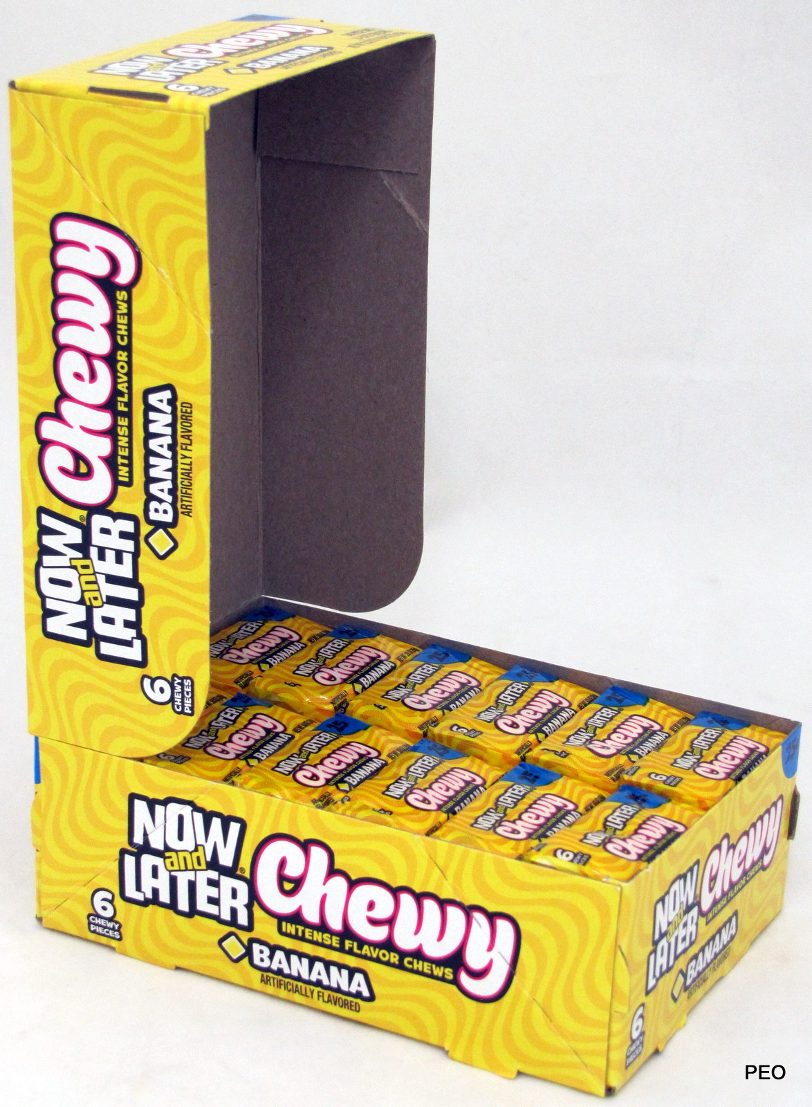Now and Later Chewy Banana Candy 24 Count Box 6-piece bars Bulk Candies Chews