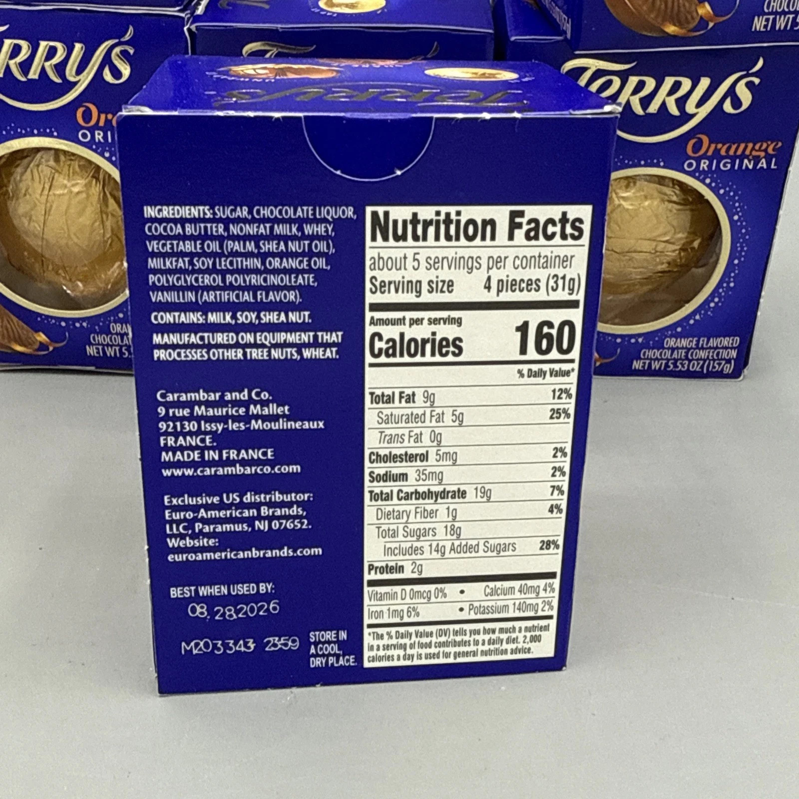 Terry’s Milk Chocolate Orange Break Apart ORIGINAL Tap & Unwrap 5.53 oz SIX Pack