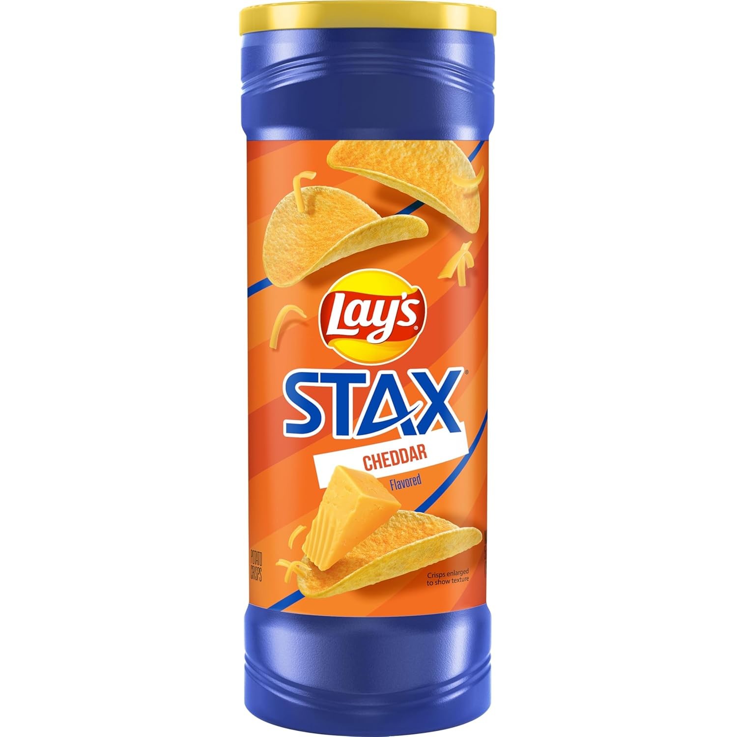 Lay’s Stax Potato Crisps Chips, Cheddar, Gluten Free, 5.5 Oz Canister