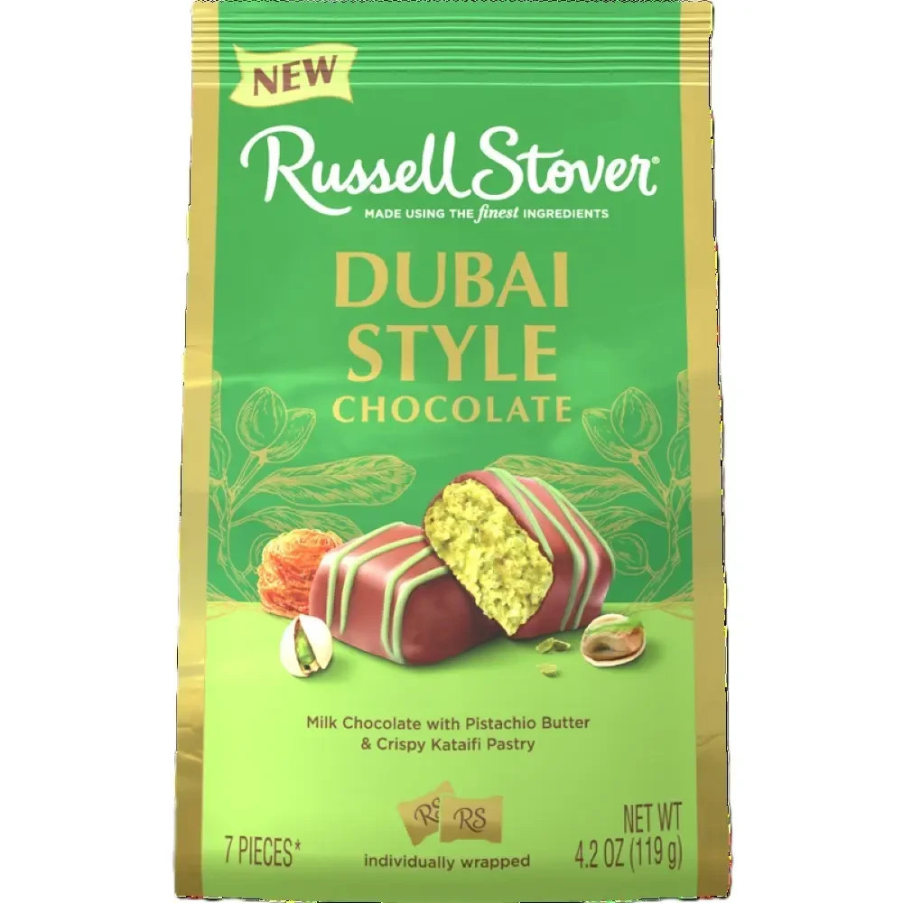 Russell Stover Dubai Style Milk Chocolate with Pistachio Butter & Crispy Kataifi