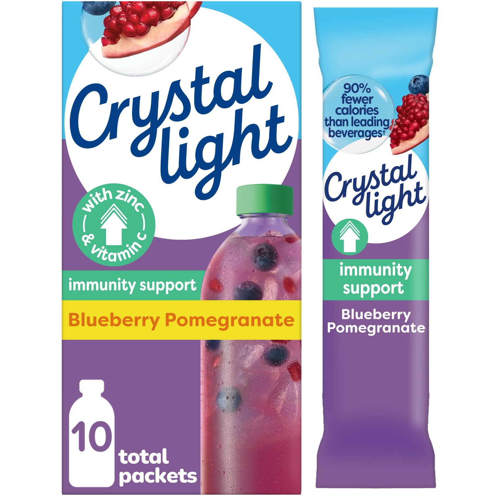 Crystal Light Immunity Support Blueberry Pomegranate 0.7 Ounce (Pack of 1)