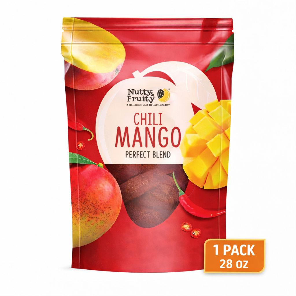 Chili Mango Snack 28 oz Spicy Sweet Exotic Flavor. Nutty & Fruity